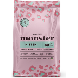 Monster Cat Grain Free Kitten Turkey & Chicken kissan kuivaruoka 400 g