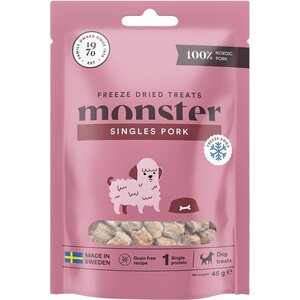 Monster Freeze Dried Treats Singles Pork possu koiranherkku 45 g