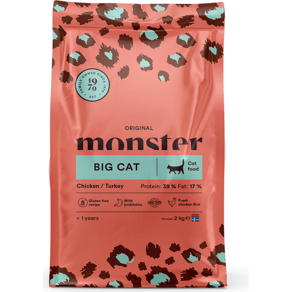 Monster Cat Original Big Cat Chicken & Turkey kissan kuivaruoka 2 kg